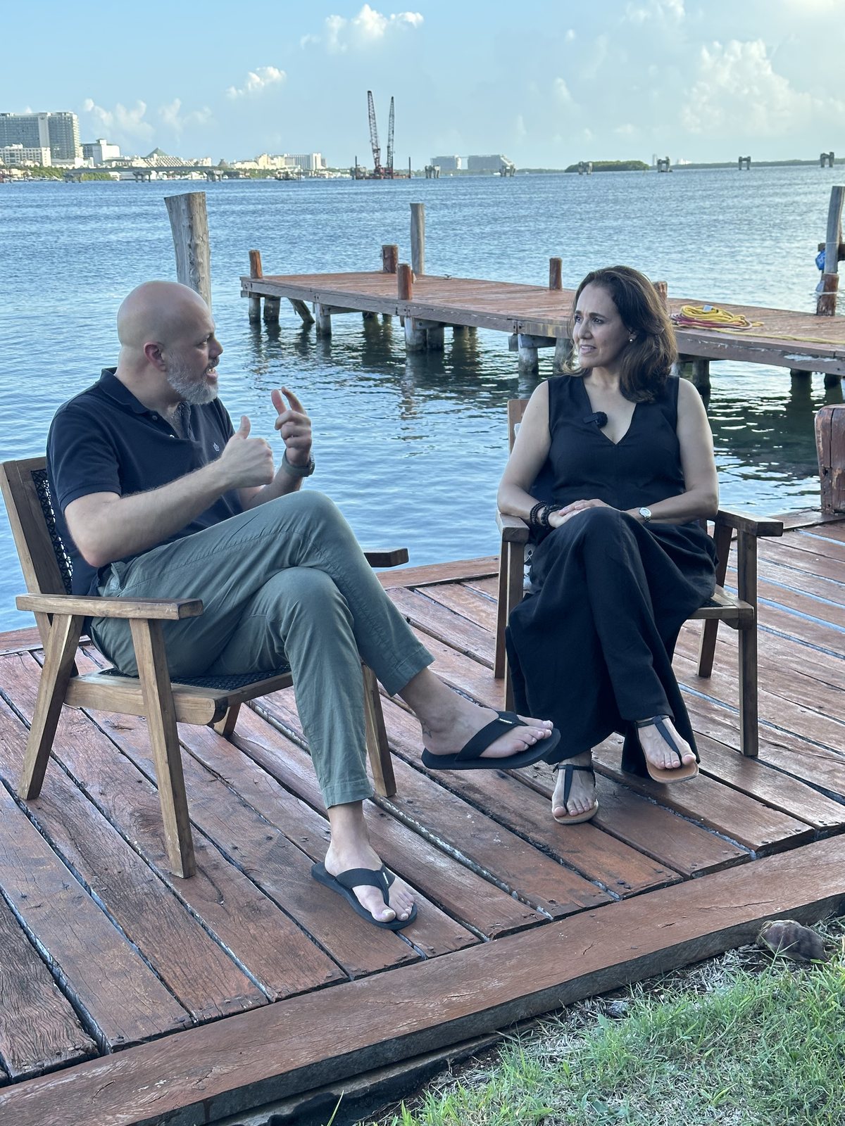 Bárbara Castro con Manolo en Cancún