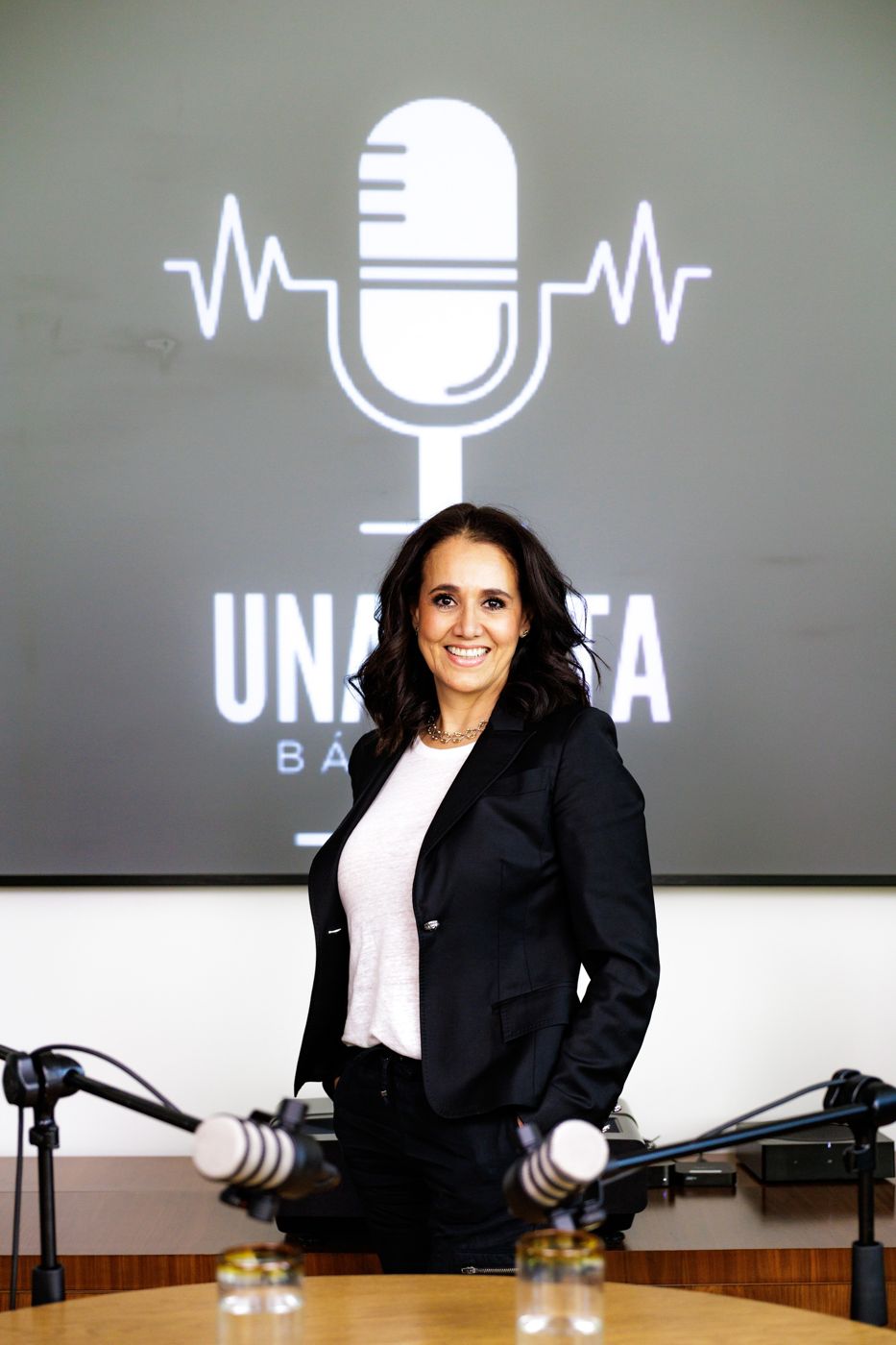 Bárbara Castro en el set de Una Nota Bárbara